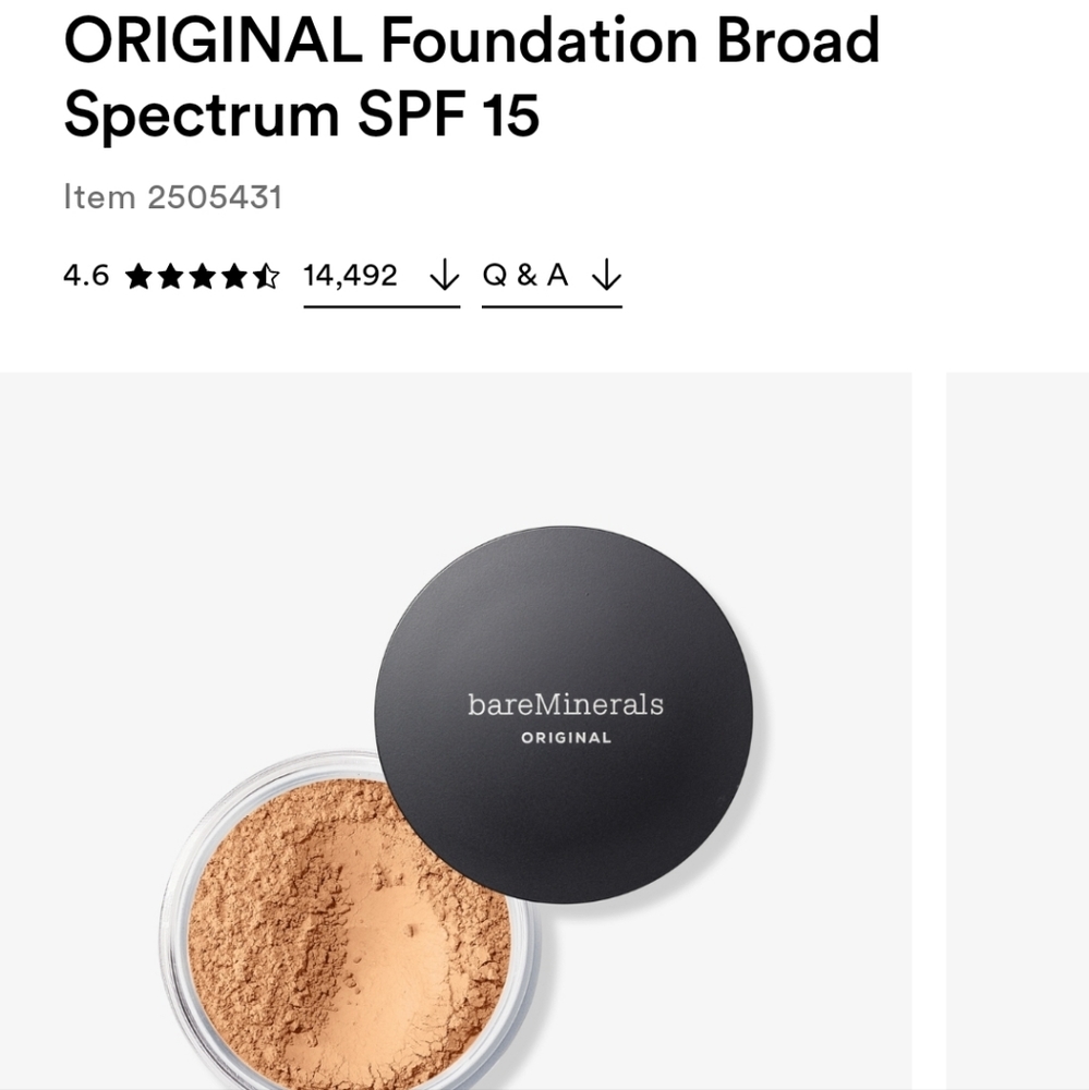 Bare Minerals Foundation Powder - NEW!